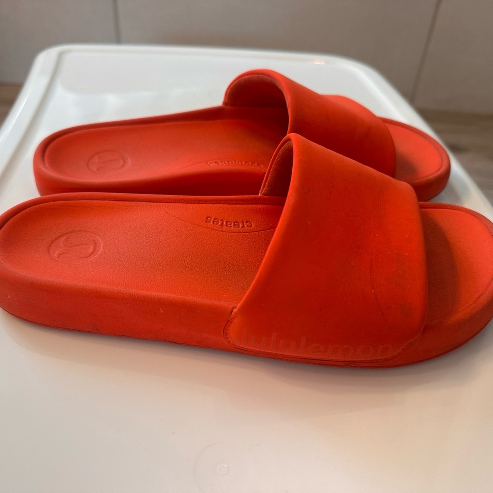 lululemon athletica Red-Orange Slide Sandals - Picture 2 of 3